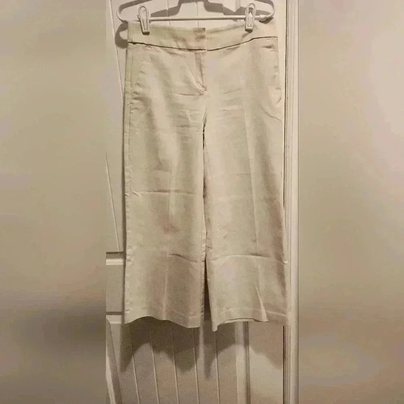 Loft cream cropped wide leg capris - Picture 3 of 5